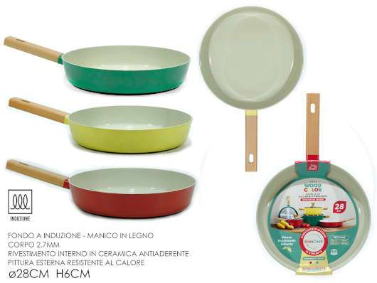 PADELLA 28CM WOOD COLOR INDUZIONE