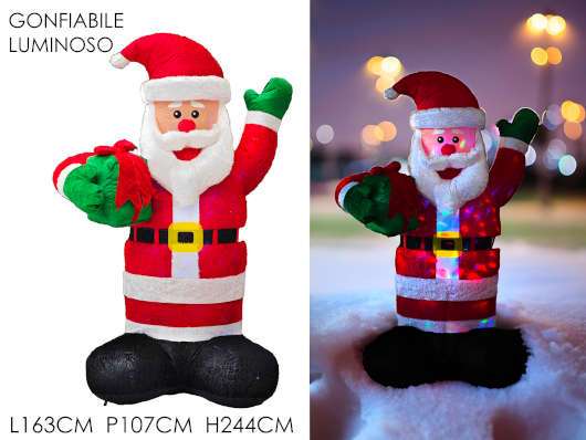 BABBO NATALE GONFIABILE H2.45MT