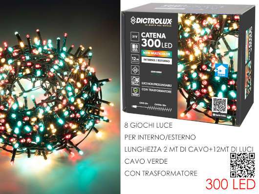 300 LUCI LED NEW MULTI X ESTERNO