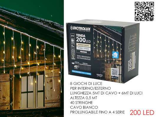 TENDA B.CALDO 6MT X0.5MT 200LED
