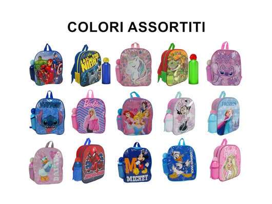 ZAINO ASSORTITO CON BORRACCIA